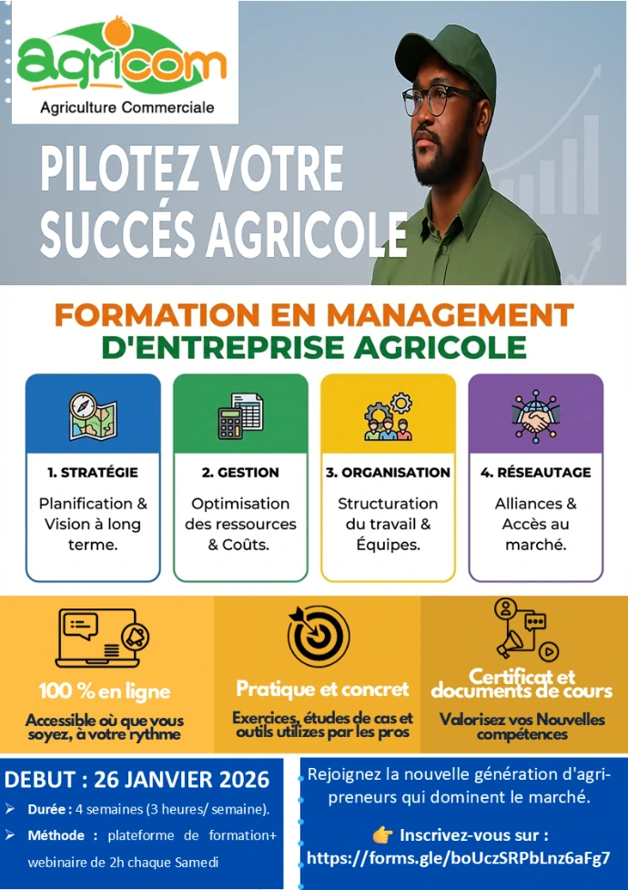 CERTIFICAT EN MANAGEMENT D'ENTREPRISE AGRICOLE