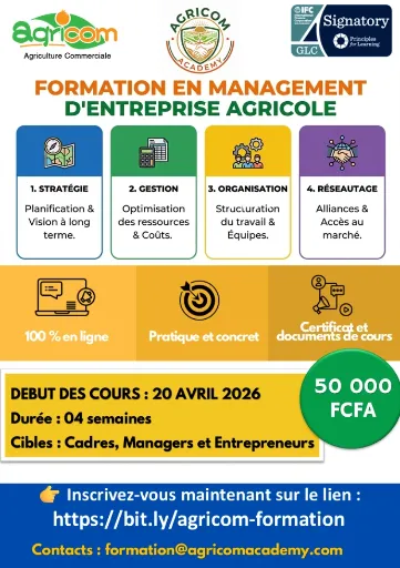 CERTIFICAT EN MANAGEMENT D'ENTREPRISE AGRICOLE