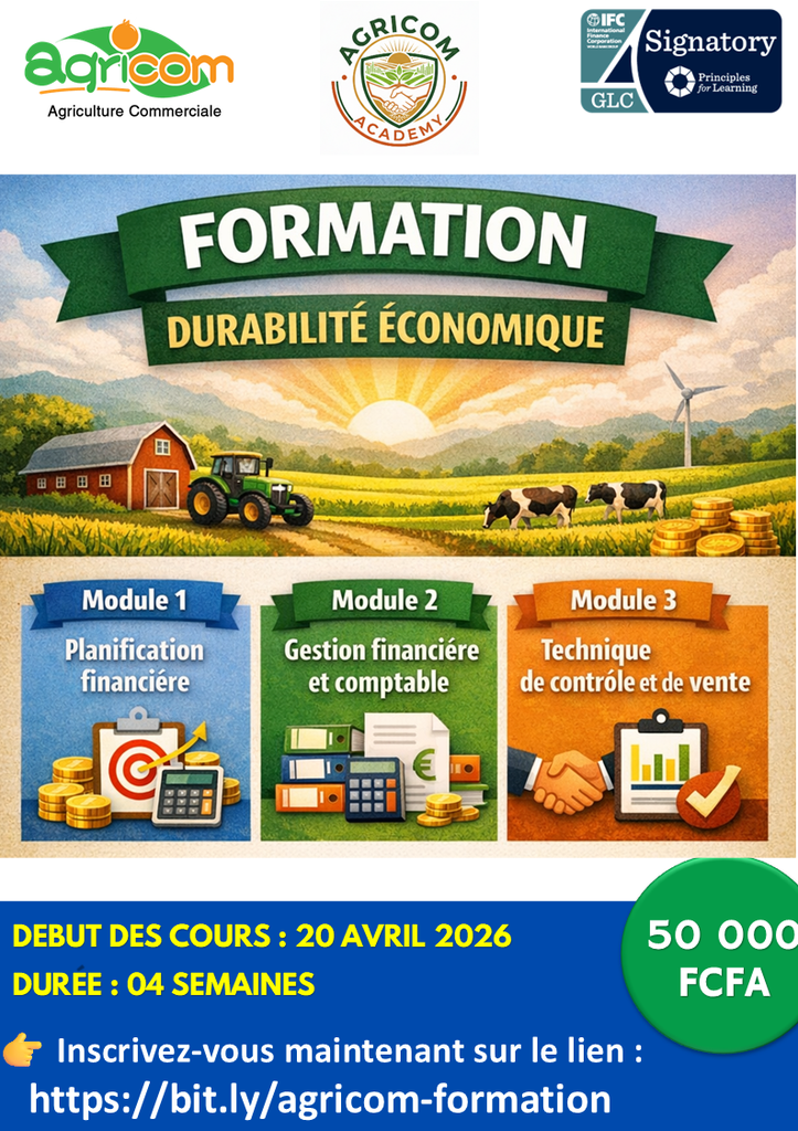 CERTIFICAT EN GESTION FINANCIERE ET COMPTABLE D'ENTREPRISE AGRICOLE
